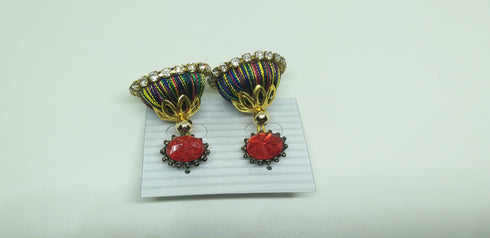 Muti Colour Handmade Silk Thread Earring Jewellery
